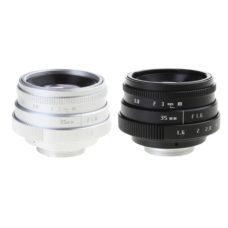 

Micro Single Lens 35mm Manual Lens F1.6 Large Aperture Blurred Portrait C-Mount Transfer Micro Single Camera Accessory