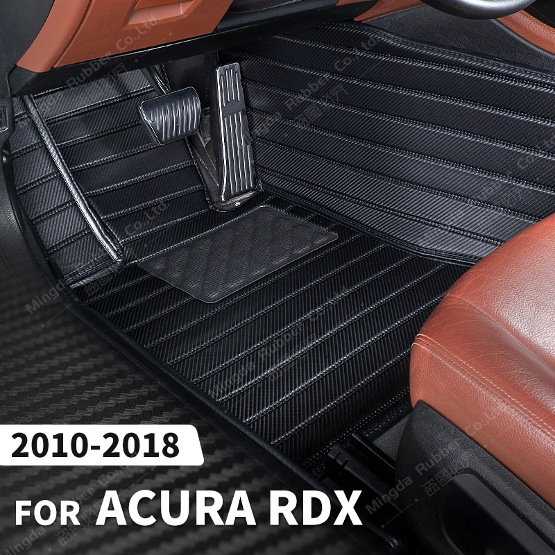 

Custom Carbon Fibre style Floor Mats For Acura RDX 2010-2018 17 16 15 14 13 12 11 Foot Carpet Cover Auto Interior Accessories