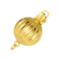 Pearl Necklace Connector Lock Clasp Au750 Au585 Fine Jewelry DIY Accessories Pure Real 14k 18k Gold lantern Clasp