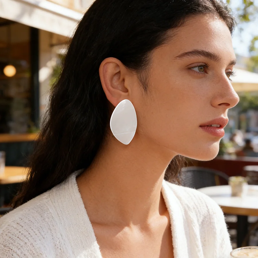

Unique Irregular Geometric Stud Earrings Modern Minimalist Statement Jewelry, Trendy Artistic Accessories for Daily & Party Wear