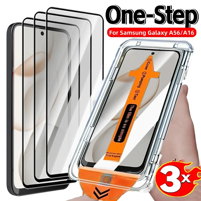 

For Samsung A55 5g A56 A16 A36 A26 A54 A53 A73 A35 Dust Free Easy Installation Full Cover HD Tempered Glass Screen Protector