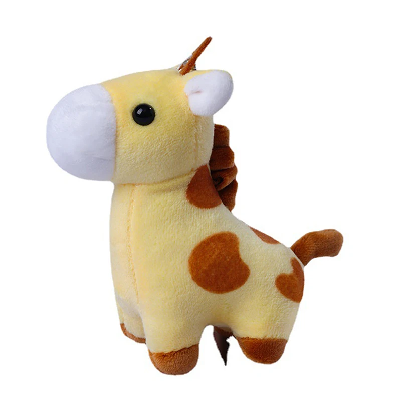 LLavero de Animal de dibujos animados para cumpleaños, colgante de Alpaca, burro, jirafa, cebra, muñeco pequeño de peluche suave, 1 unidad