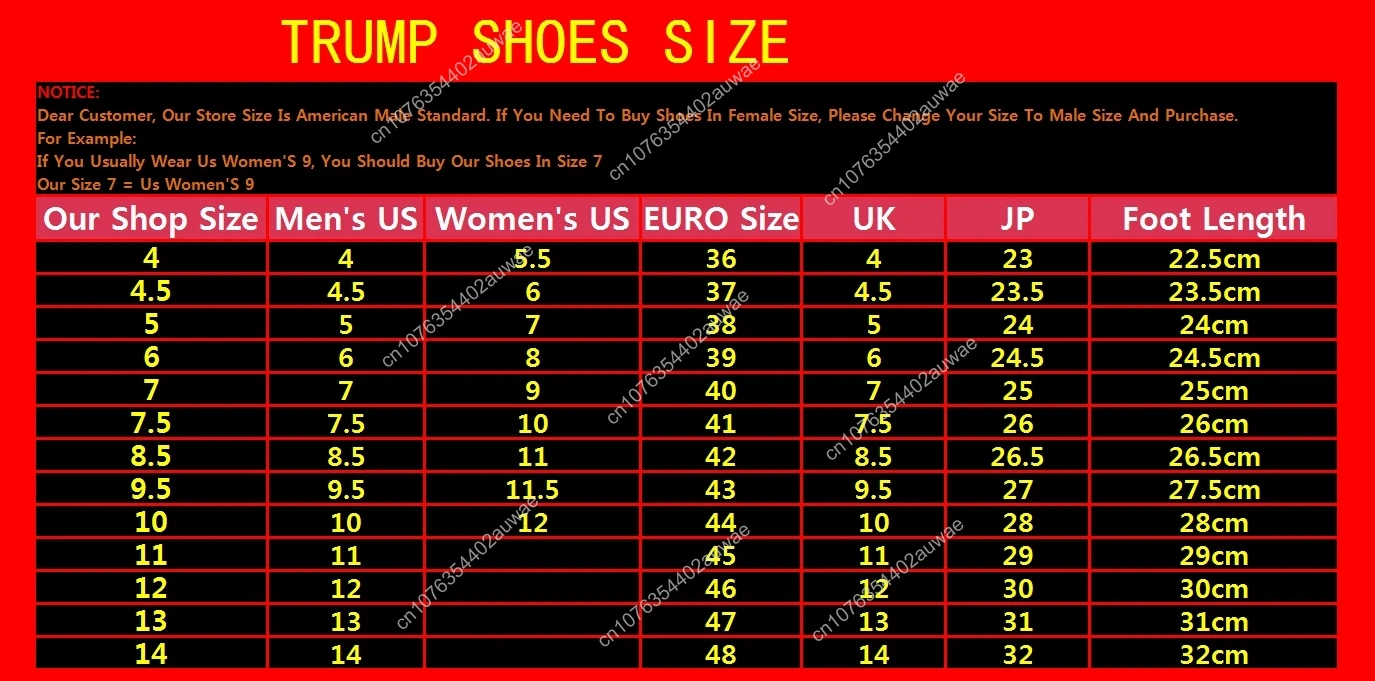 รองเท้าผ้าใบทอง47 48 Trump 2024 Maga รองเท้าผ้าใบไม่เคยยอมแพ้สำหรับออกกำลังกาย sepatu BOOT kasual สำหรับผู้ชาย