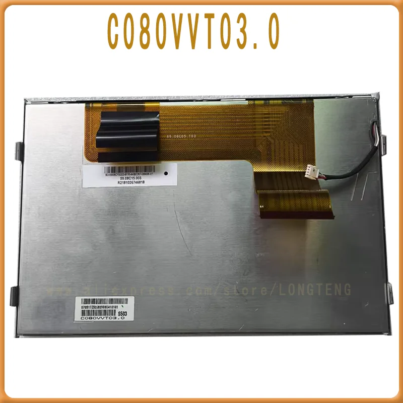C080VVT03.0 C080VVT03.2 C080VVT03 8 Inch LCD Display For Original  Car GPS Navigation 59.08C15.003