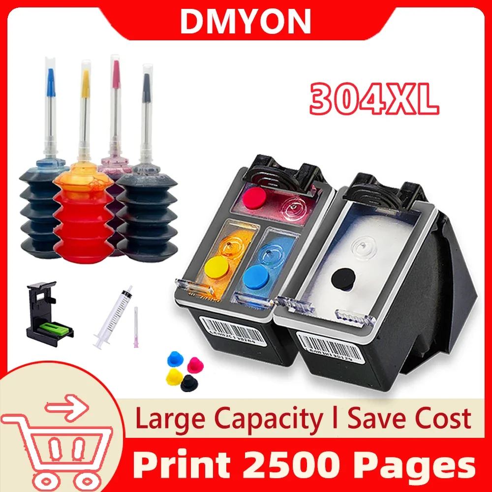 DMYON 304XL Compatible ENVY 5030 5010 2620 2632 DeskJet 3762 3764 3750 Printer for HP 304 XL Hp304 Ink Cartridge