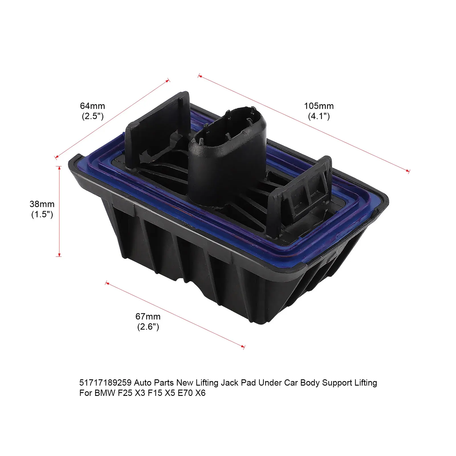 51717189259 BX102809 Rubber Jack Lift For BMW X3 X4 X5 X6 E70 E71 E72 F26 F25 F15 Jacking Point Support Pad Plug Block Cover