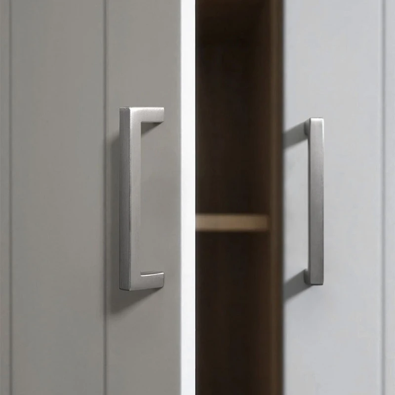 سبائك الألومنيوم مقابض باب خزانة الملابس نحى الطراز الحديث الأجهزة مقابض للخزانة مقابض باب المطبخ مقابض الأدراج