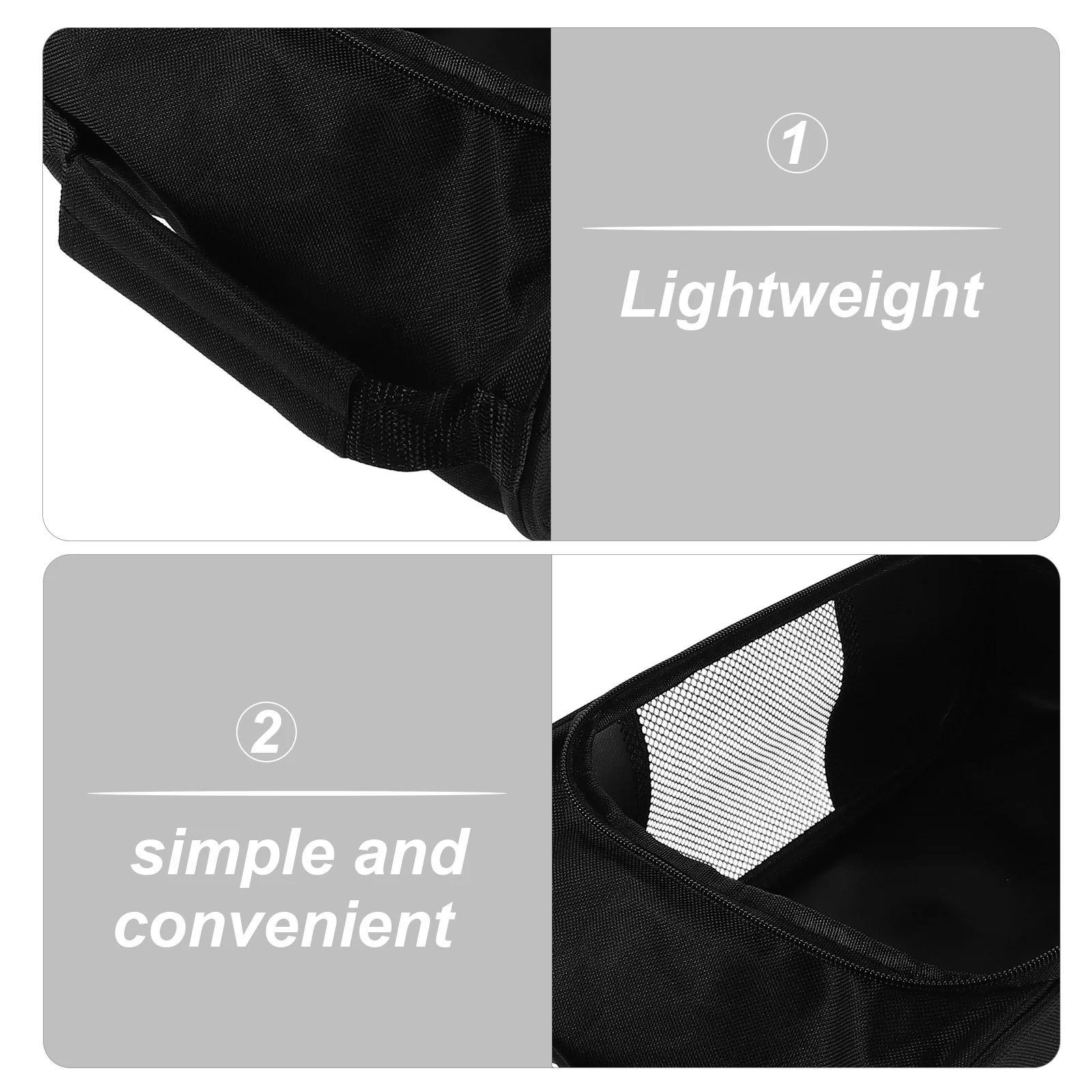 Golf Shoe Bag Zippered Carrier with Strap Handle Side Ventilation for Socks Tees Sports Golf Baseball Soccer Accessory Organizer