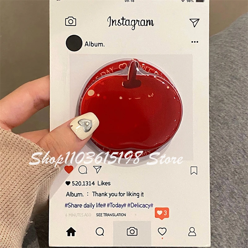 

Корейский милый мультфильм красное яблоко магнитный держатель телефона Griptok Grip Tok подставка для iPhone для Magsafe аксессуары Smart Tok