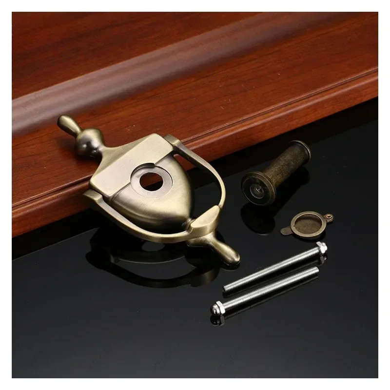 Door Anti-theft Door Cat Eye Knocker Zinc Alloy Pull Ring Multifunctional Knocker European Cat Eye Knocker