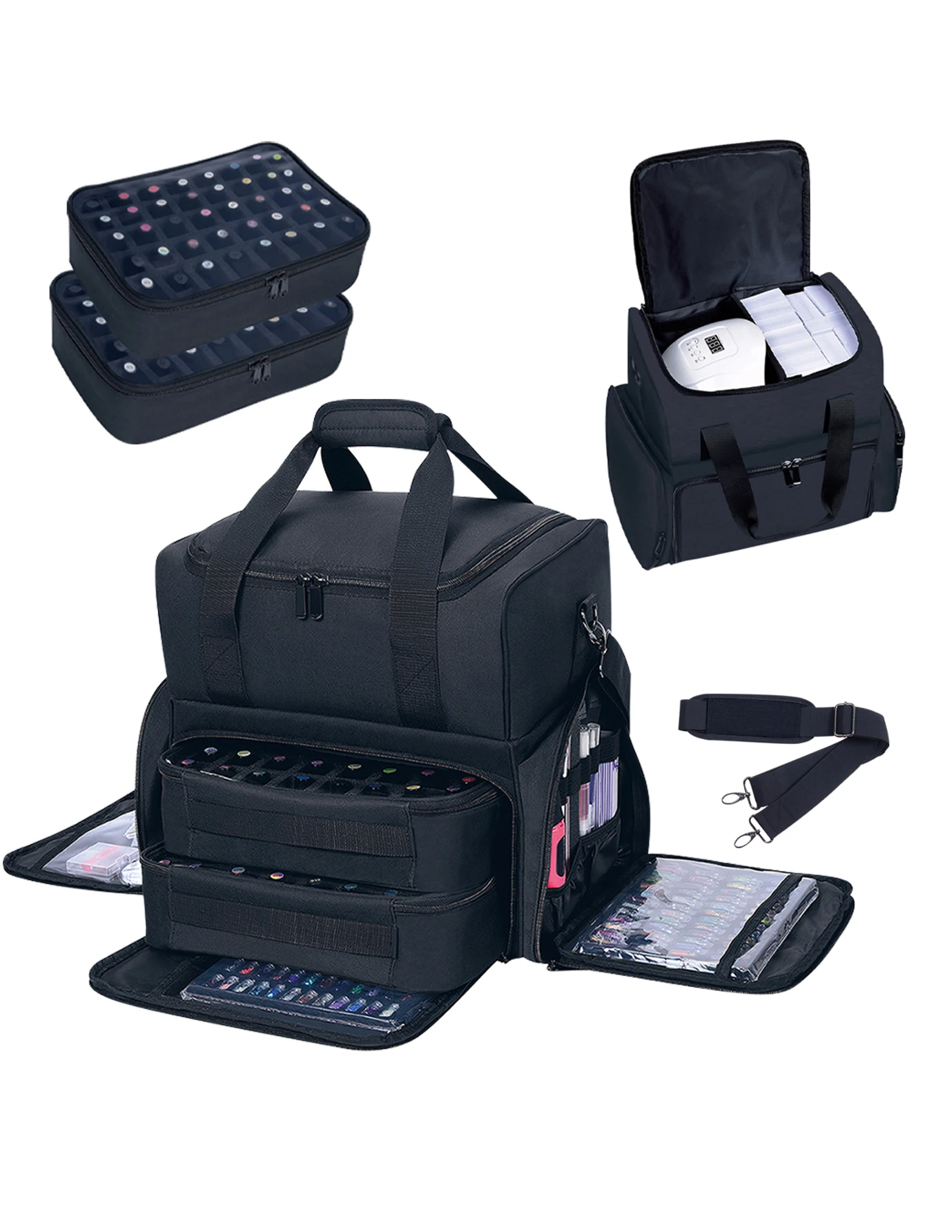 nail-polish-organizer-holds-80-bottles-nail-art-lamp-with-2-removable-bags-for-manicurists-and-manicure-enthusiasts