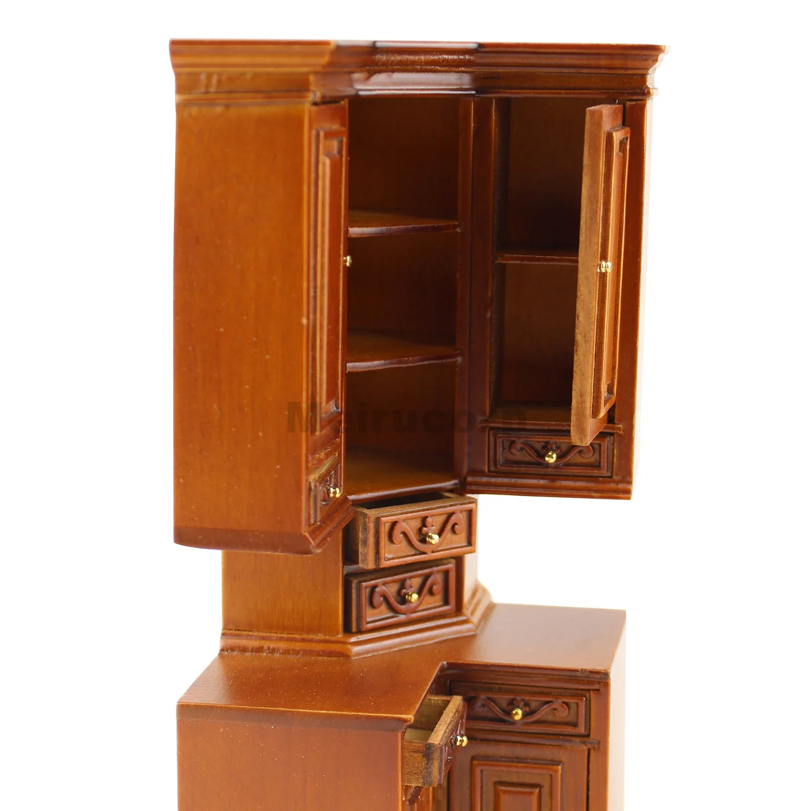 Fine 1/12 scale miniature furniture Modern classical Wooden Corner cabinet