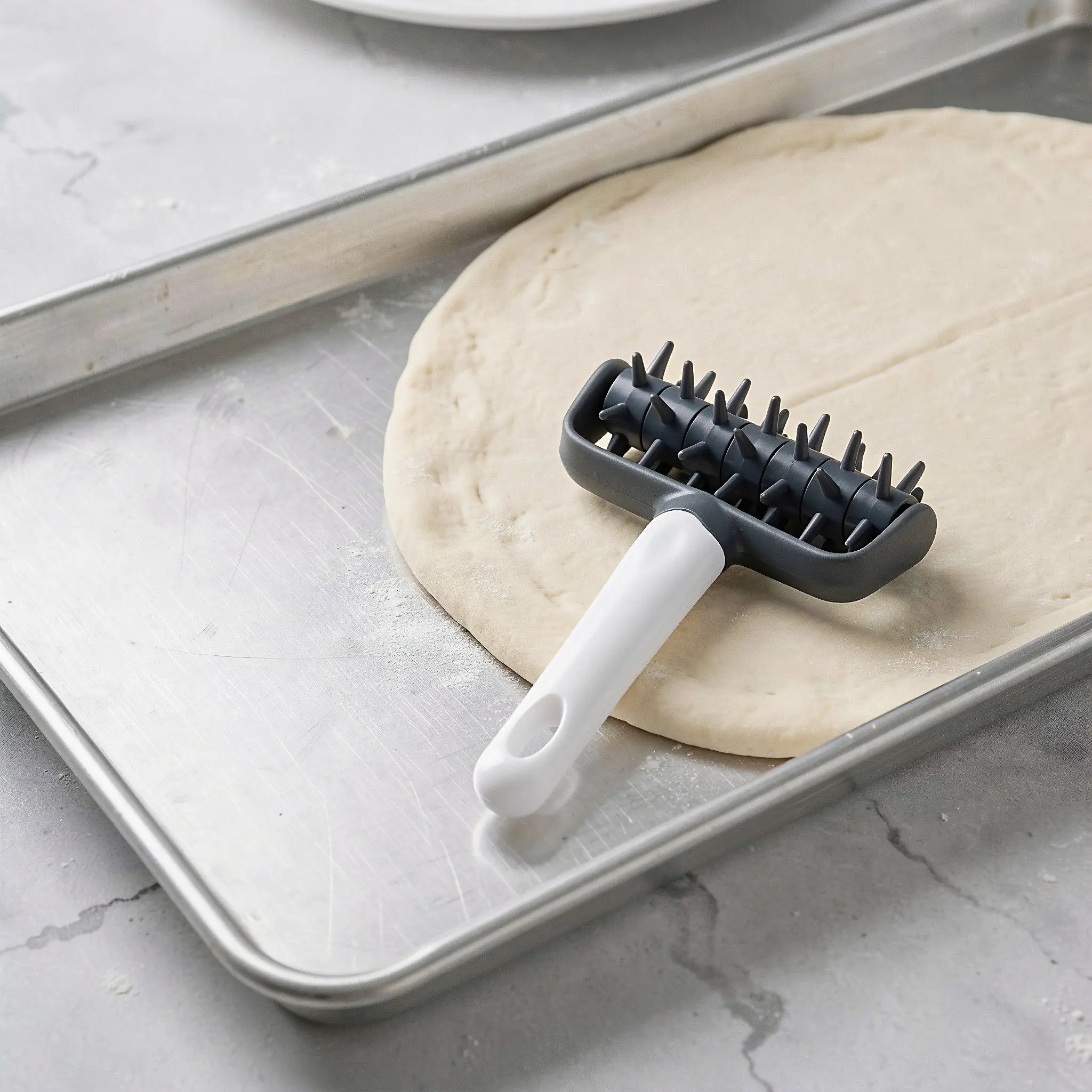 Plastic Pizza Hole Puncher Ergonomic Dough Roller Efficient Dough Hole Punching Baking Tool for Pizza Cookie Pie Crust