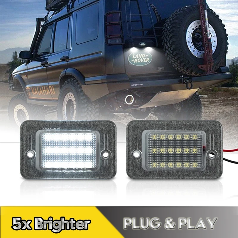 

LED Number License Plate Lights Lamps For Land Rover Discovery 1 1994-1998 Discover 2 L318 1998-2004 Oem XFC500050