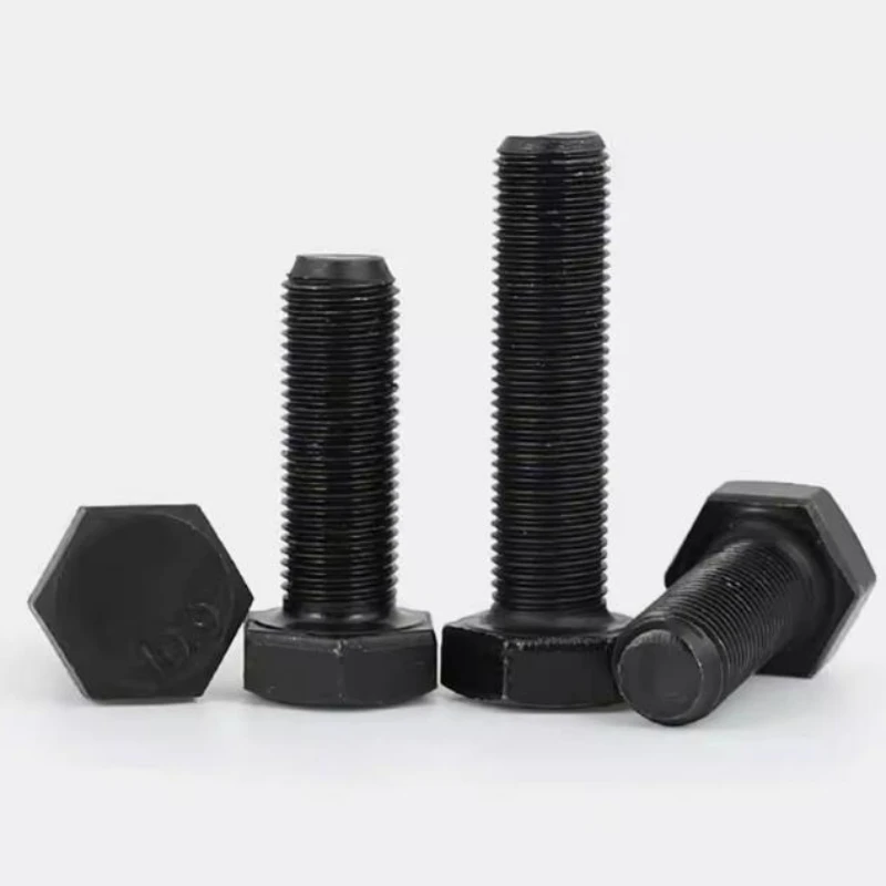 2/5/10pcs M10 M12 M14 M16 Grade 10.9 Fine Teeth External Hexagonal Screw Full Bolt Thread Length 16mm-200mm