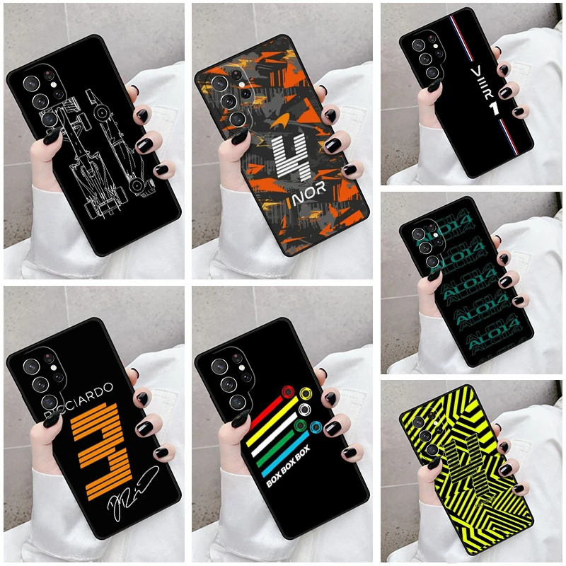 Phone Case For Samsung Galaxy S24 S23 S21fe S22 Ultra Plus Note 10 20 S8 S9 S10 Cover FORMULA ONE F1 Racing Logo