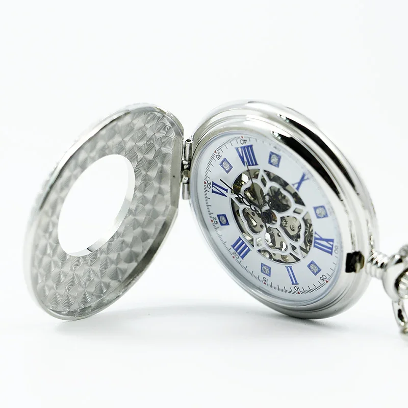 

Fashion Silver/Brown/Gold Vintage Mechanical Pocket Watch Mens Womens Collection Antique with Chain Watches reloj de bolsillo