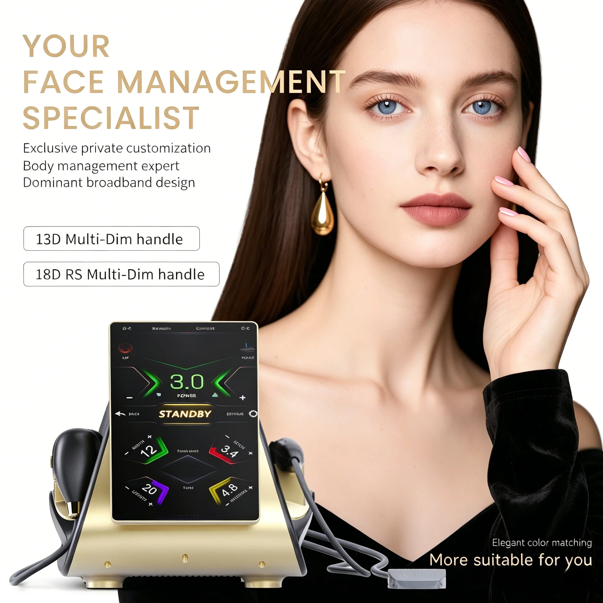Latest 22D MAX HIFU Multi-Functional Beauty Machine for Face Lifting Skin Tightening Body Contouring Equipment. - Detail 1