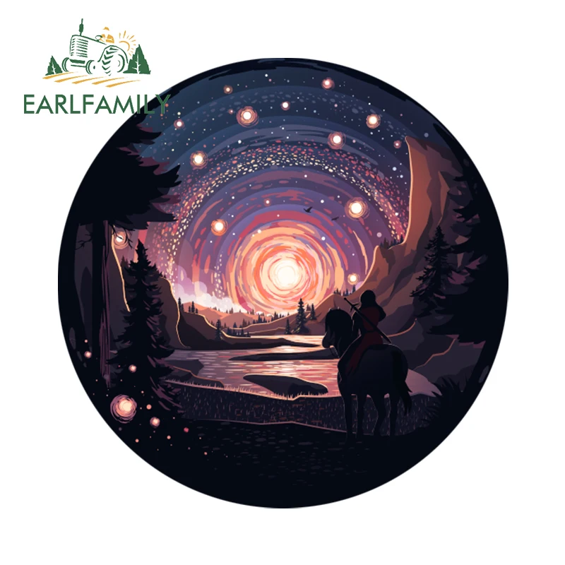 EARLFAMILY 13cm × 13cm Wanderer Dreamy Car Stickers Personal Cartoon Design Graffiti Decals Nice Car Body Occlusion Scratch