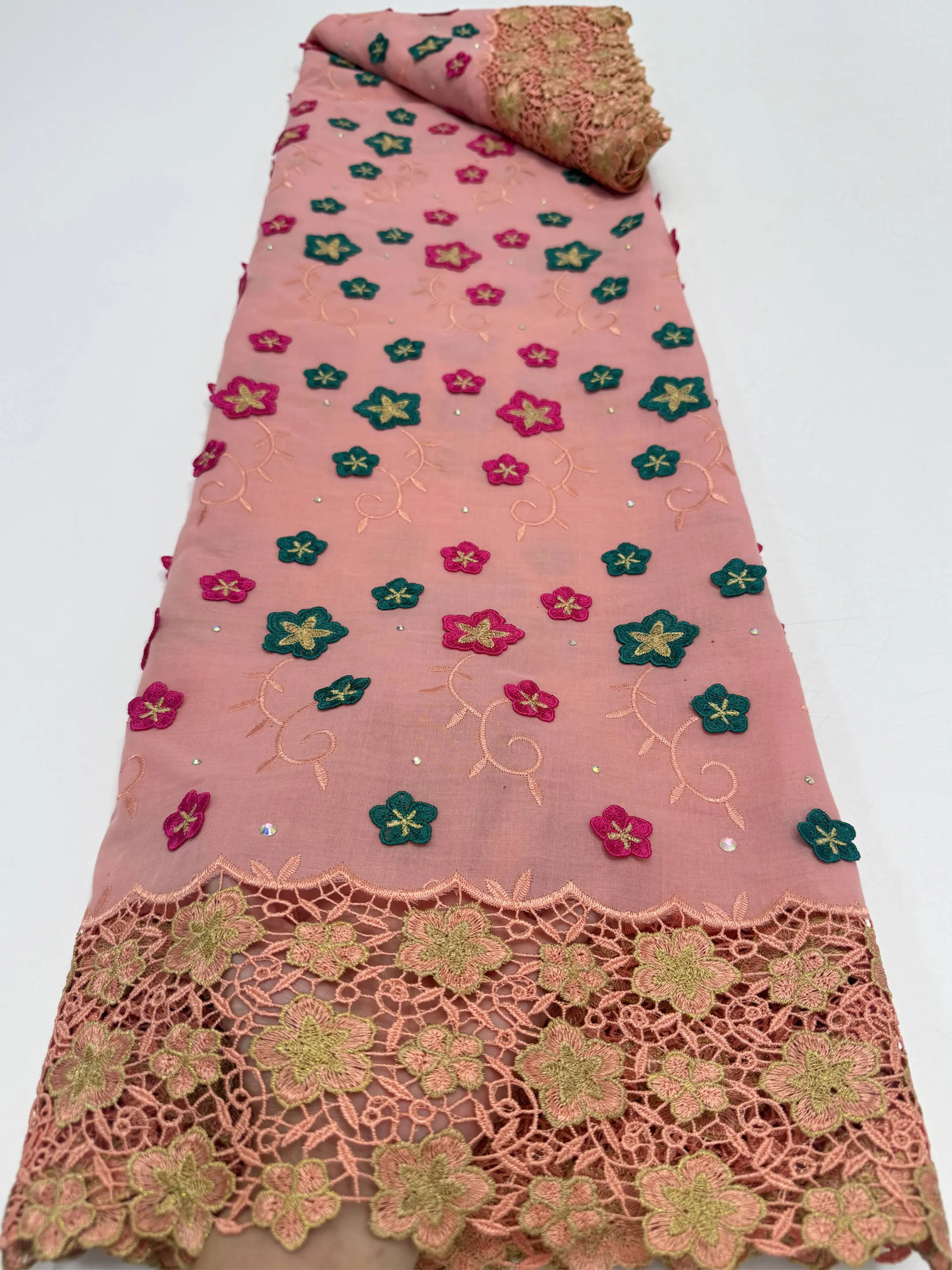 

2026 Nigerian Swiss Voile Lace Fabric 5 Yards High Quality Luxury African Cotton for Women's Dresses Sewing Material