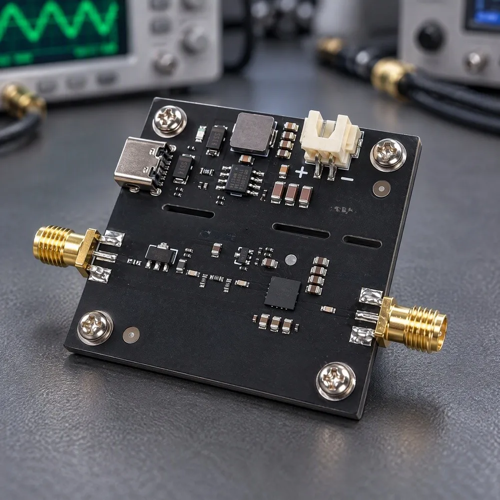 High Gain RF For Amp Module 4W 36dBm 39dB for 2.4G Band SBB5089+AU6471A Female Connector Dual Power Input Options