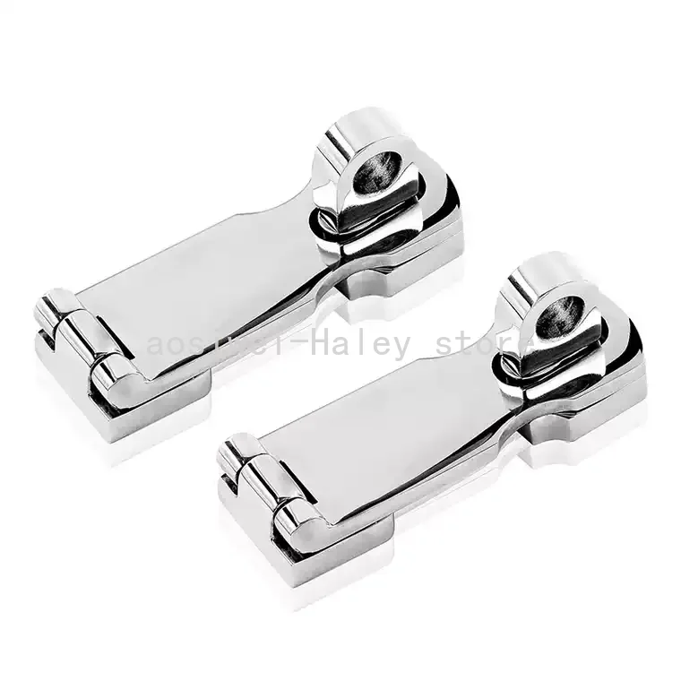 Stainless Steel Swivel Eye Padlock Hasp Lock Gate Cabinet Door Clasp Latch for Boats, 92mm/3.6inch