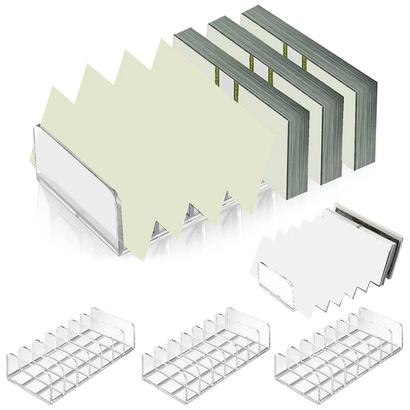 

4 Pack Acrylic Money Organizer Cash Trays 7 Sections Clear Dividers Desk Organizer For Cash Envelope Mail Bill Card