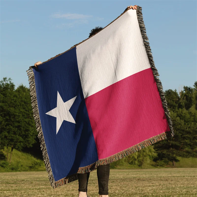 

Gaslight Gatekeep Girlboss Texas Соединенные Штаты Америки Жаккардовое тканое одеяло с бахромой