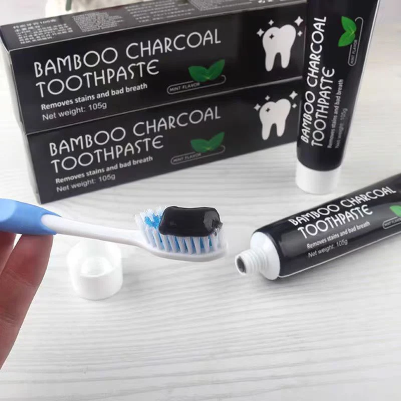 Dentifrice au charbon de bambou pour enlever la plaque dentaire, blanchiment des dents SAF, haleine fraîche, livres dentaires, produits de soins de santé buccale, 105g