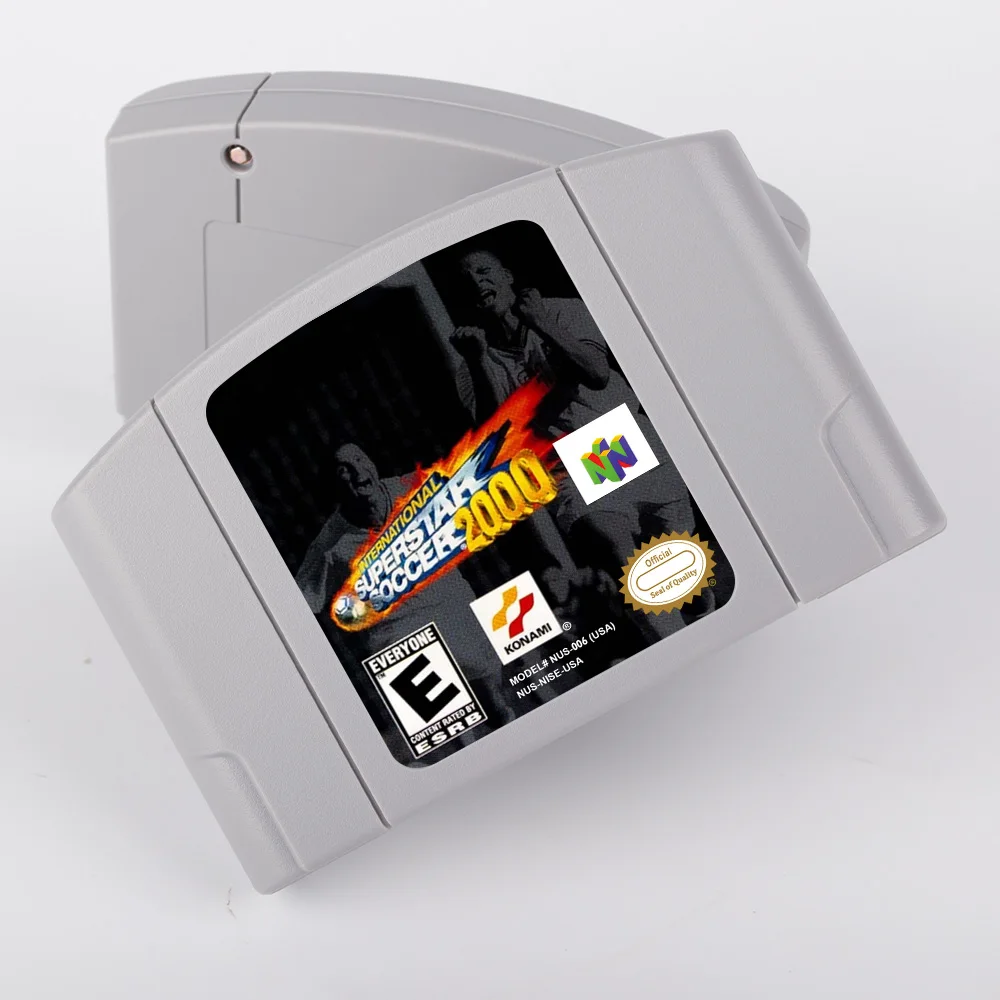 International Superstar Soccer 2000, Soccer 64,Soccer 98 N64 USA/EUR Version 64 Bit Video Games Cartridge Hobby Collection Gifts