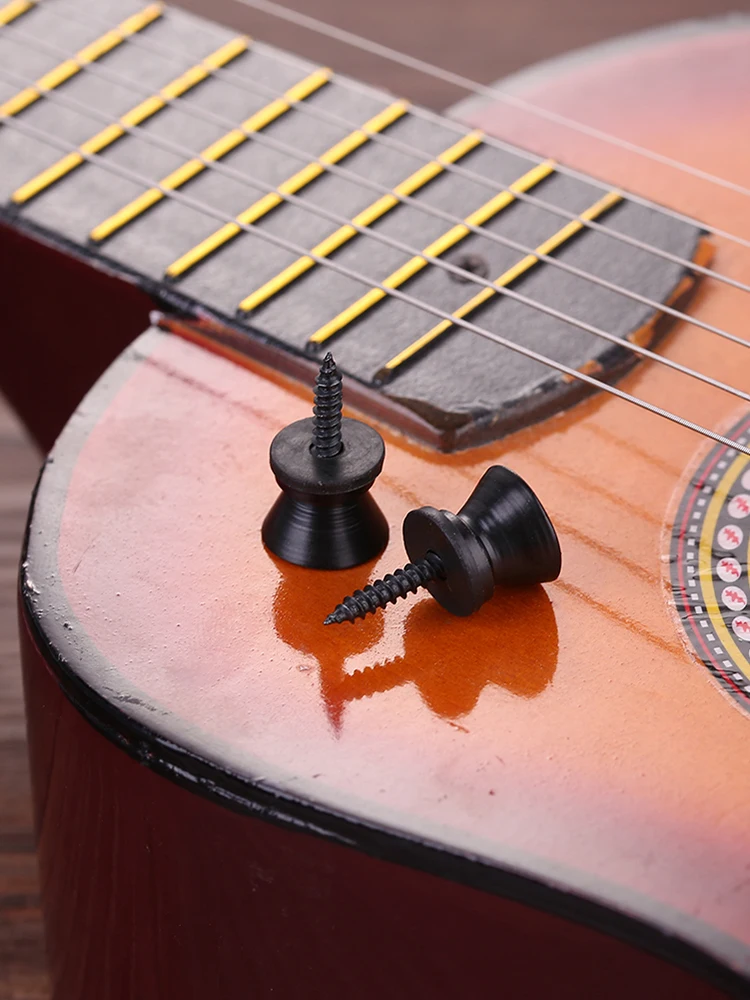 2pcs Guitar Strap Lock Metal Anti-slip Buckle Locking Pegs Pin for Bass Ukulele