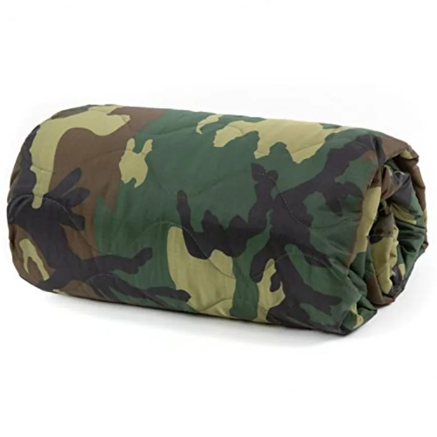 

Army Camping Blanket - Authentic and Improved Woobie Blanket Poncho Liner - Lightweight Multi-Functional All Weather Versatile