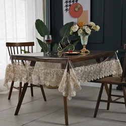 Environmental Protection Pvc Tablecloth Waterproof Oil Proof Antiskid Transparent Wash Free And Tasteless Round Rectangular