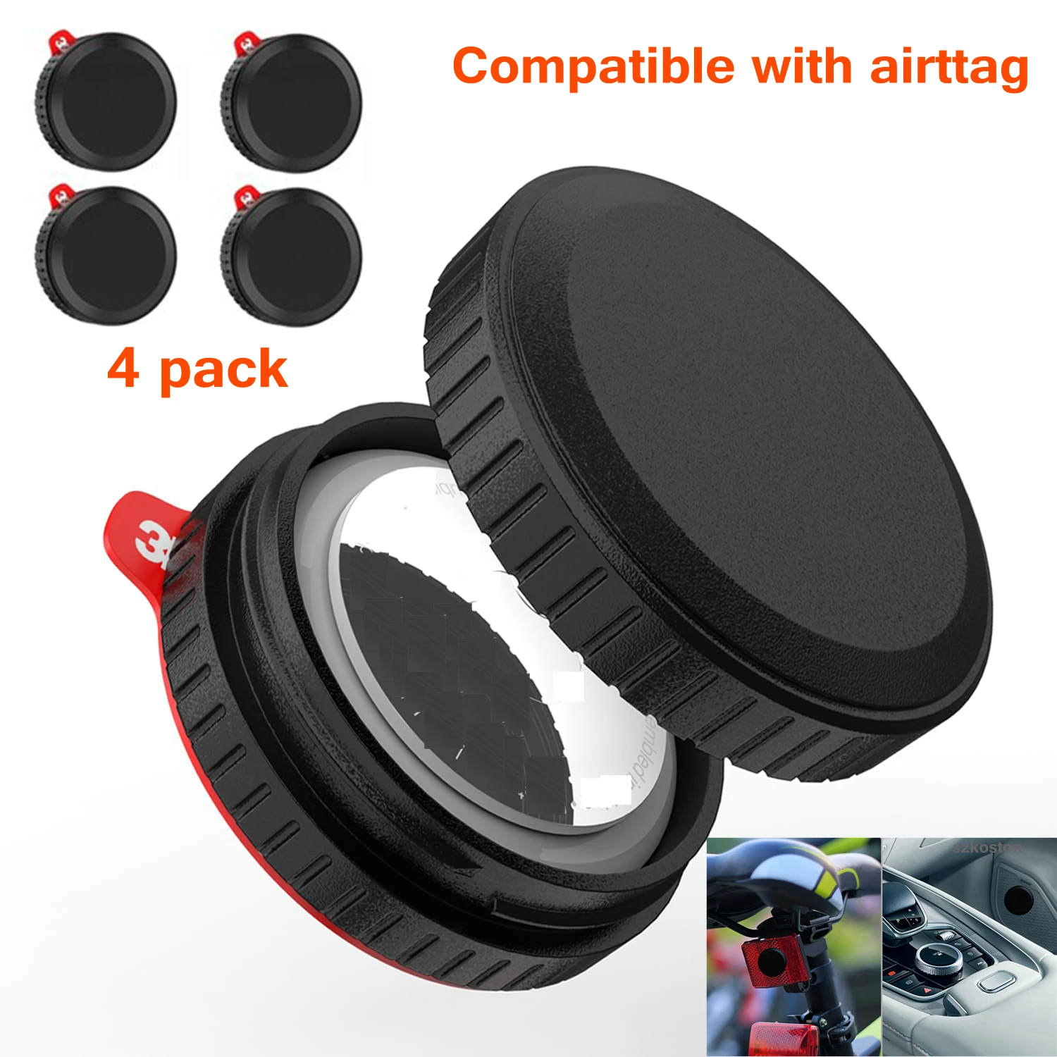 GPS Tracker Protective Case for AirtTag GPS mini Locator Holder Compatible with AirTag IP68 Waterproof for Pet Wallet Bike Keys