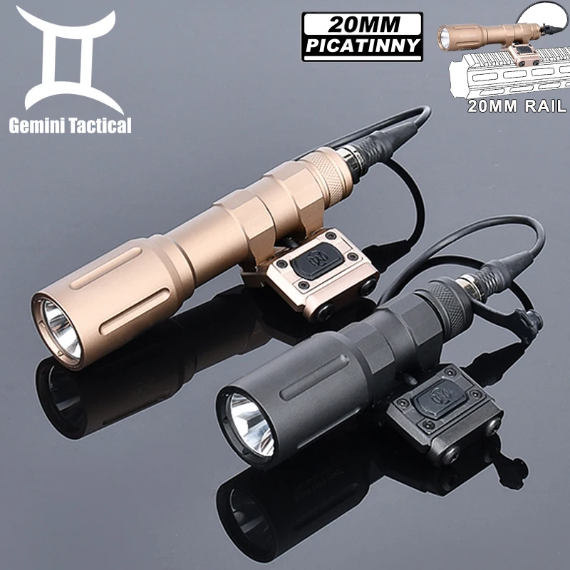 Tactical PLH-V2 Flashlight UN Switch Set 1300Lumen High Output Bright Hunting Scout Light Plhv2 Tail Cap Button Fit 20MM Rail