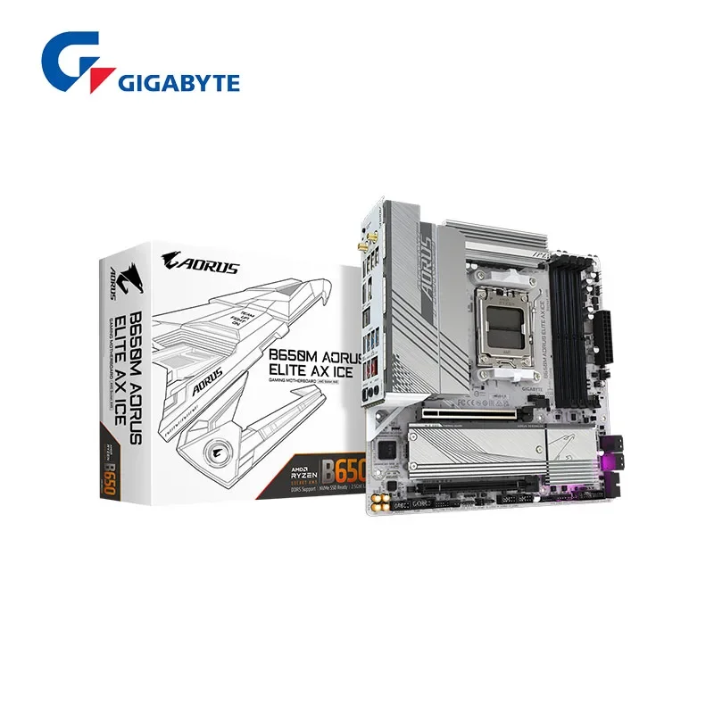 New GIGABYTE B650M AORUS ELITE AX ICE Micro-ATX