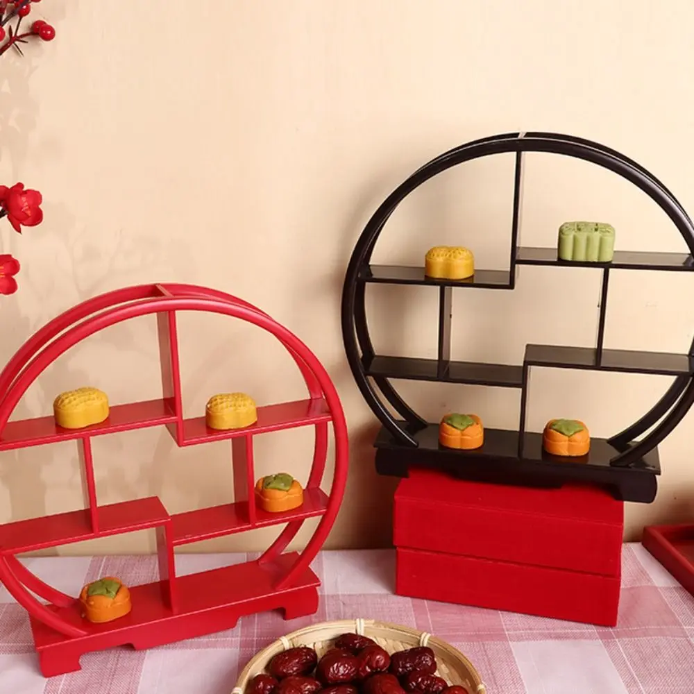 Chinese Style Wedding Pastry Stand Antique Handmade Model Toy Display Stand Festive Cupcake Dessert Plate