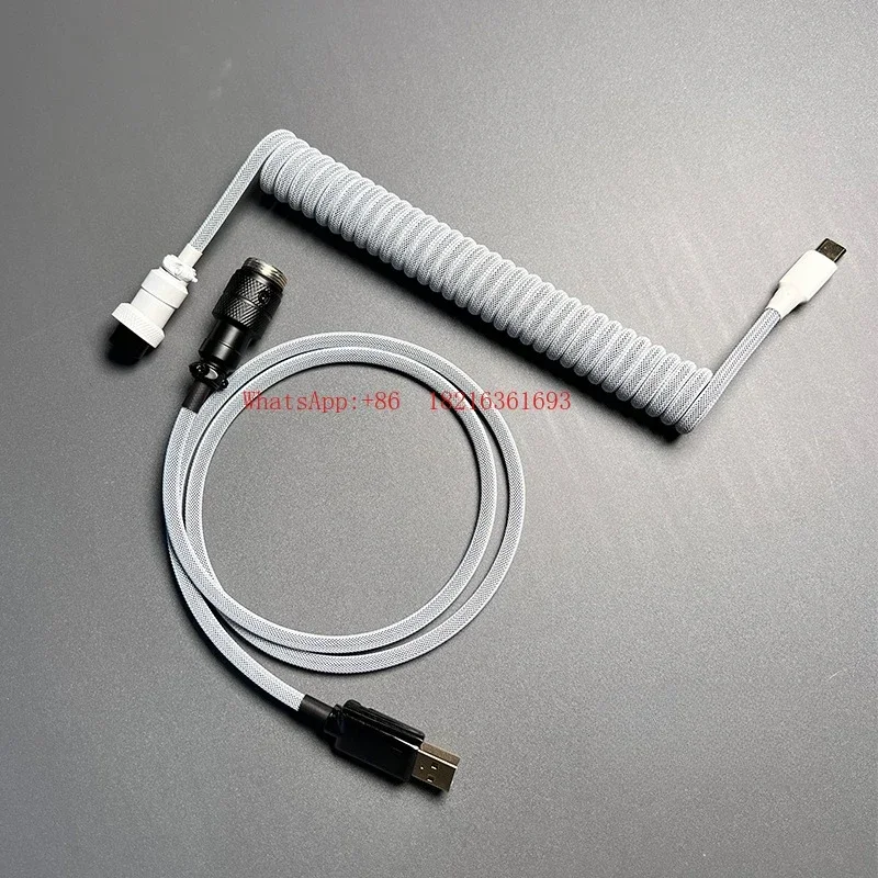 Limited Offer 1Pcs Pure Hand-woven Mechanical Keyboard Cable DIY Color Air Plug Cable Typec Helix B26