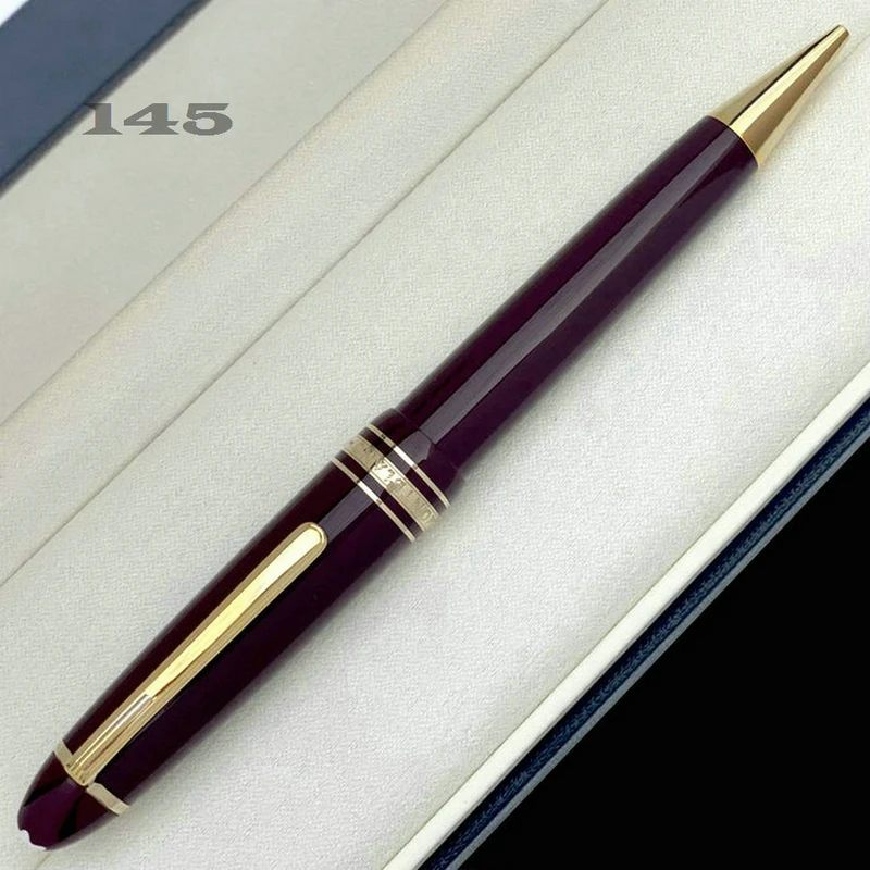 Classique Luxury MB Collection Monte Ballpoint Pen Black Resin Blance Rollerball Fountain Platinum Coated 145/163/149