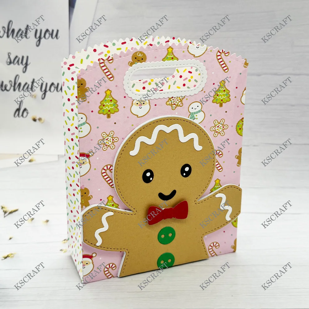 KSCRAFT Gift Bag Christmas Add On Cutting Dies Stencils for DIY Scrapbooking Decorative Embossing DIY Paper Cards