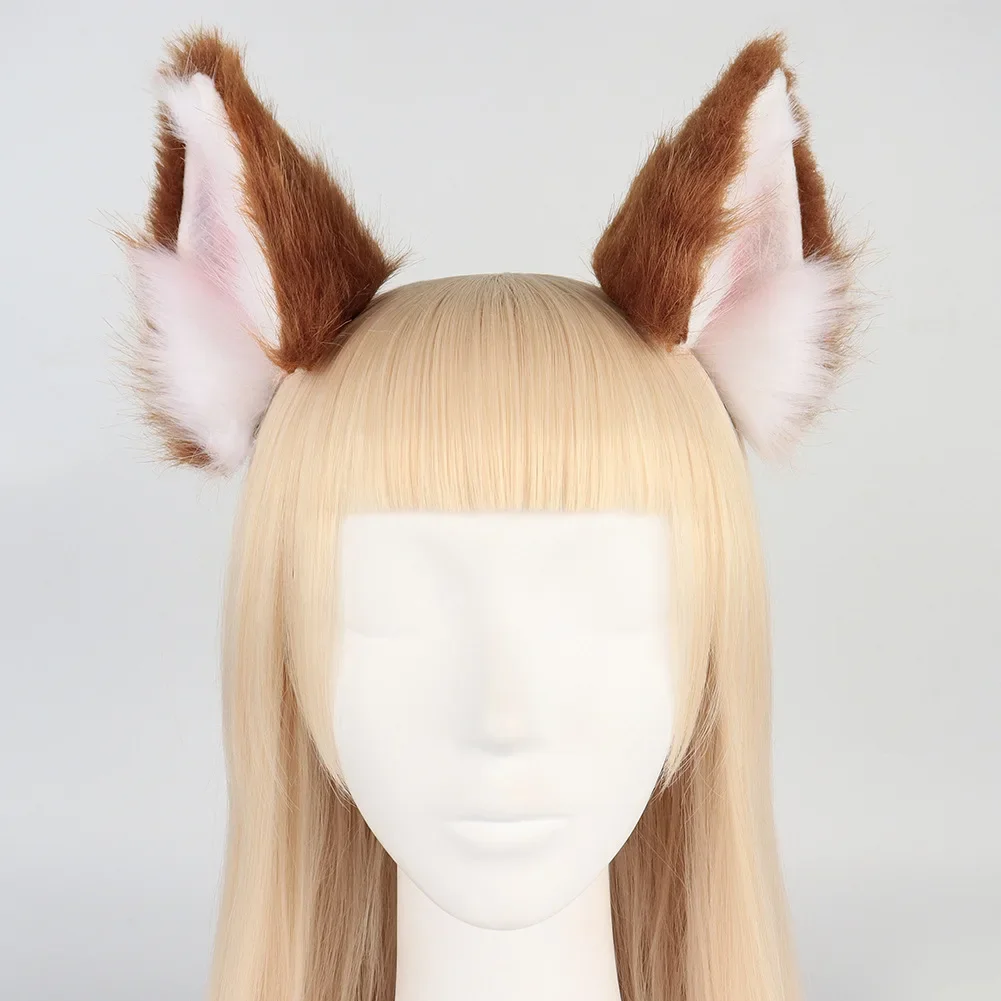 

Animal Ear Hairpin Simulation Plush Miss Sheena Fox Ears Comic Show Dress Up Hair Accessories