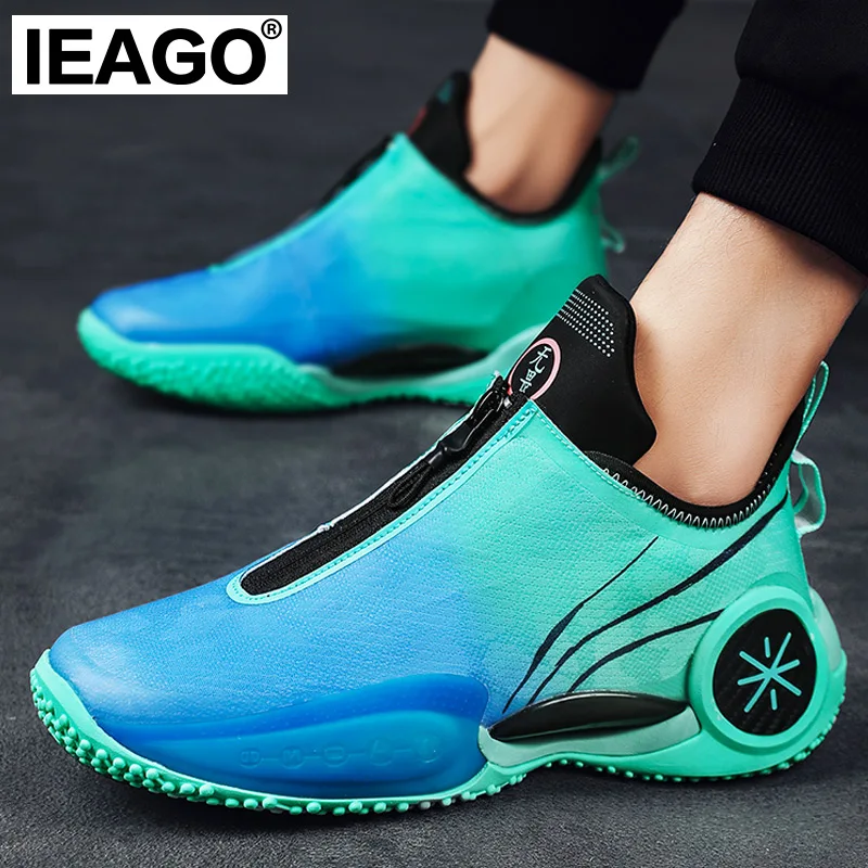 IEAGO Men's Basketball Shoes Unisex Cushion Sport Women Gym Running Training Sneakers