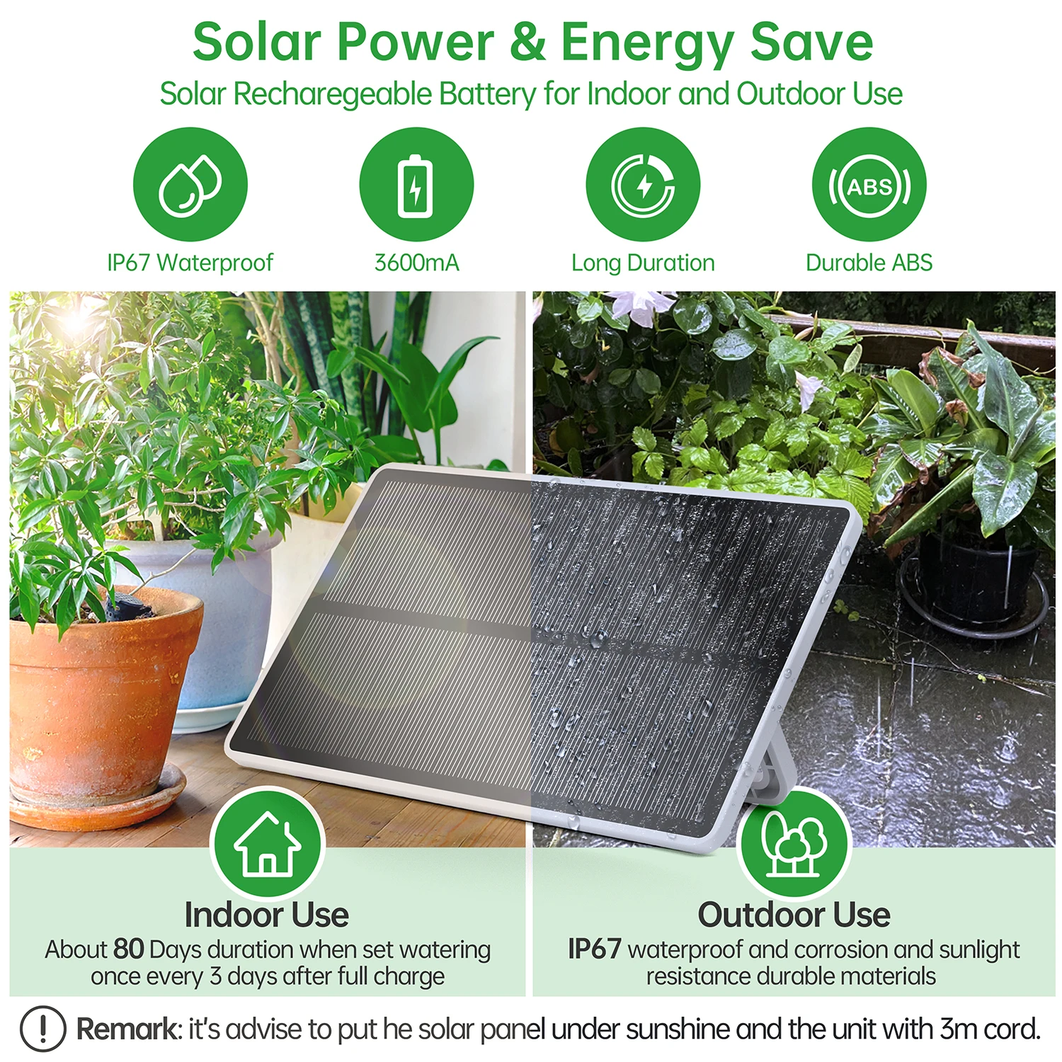 Solar Automatic plant watering device timer smart solar drip Irrigation kit self watering system for home garden indoor plant