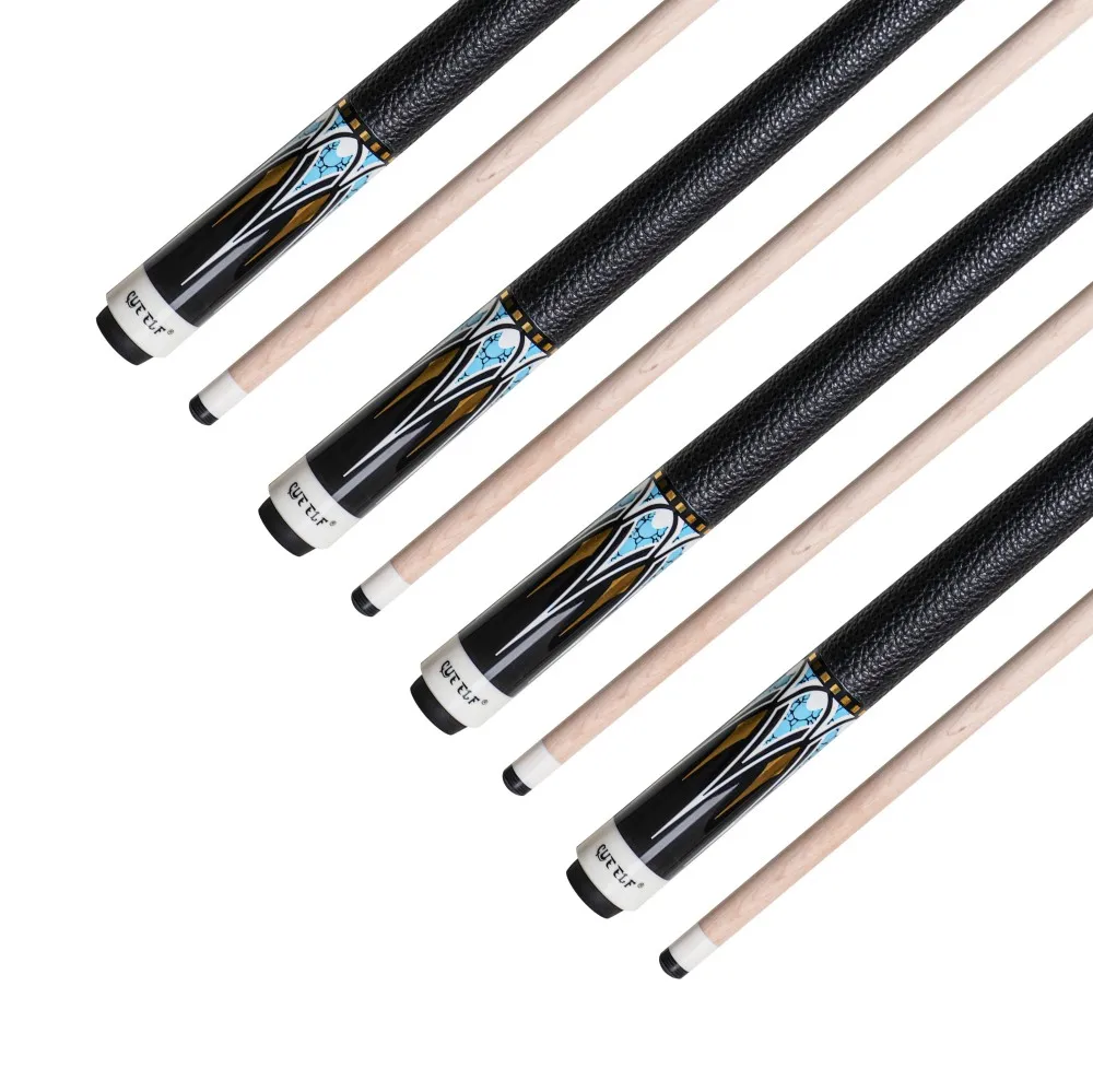 Professional Billiard Pool Cue  Leather Warp 12.5mm Tip Size Hard Maple Shaft  58 Inches