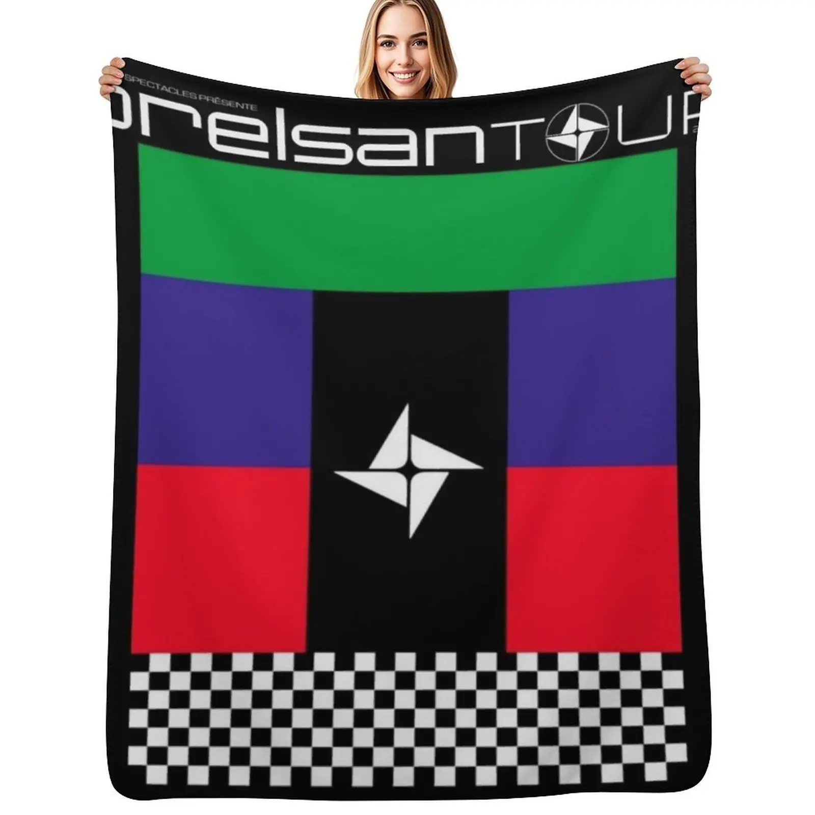 Orelsan Throw Blanket Warm Accent Blanket for Living Room Decoration