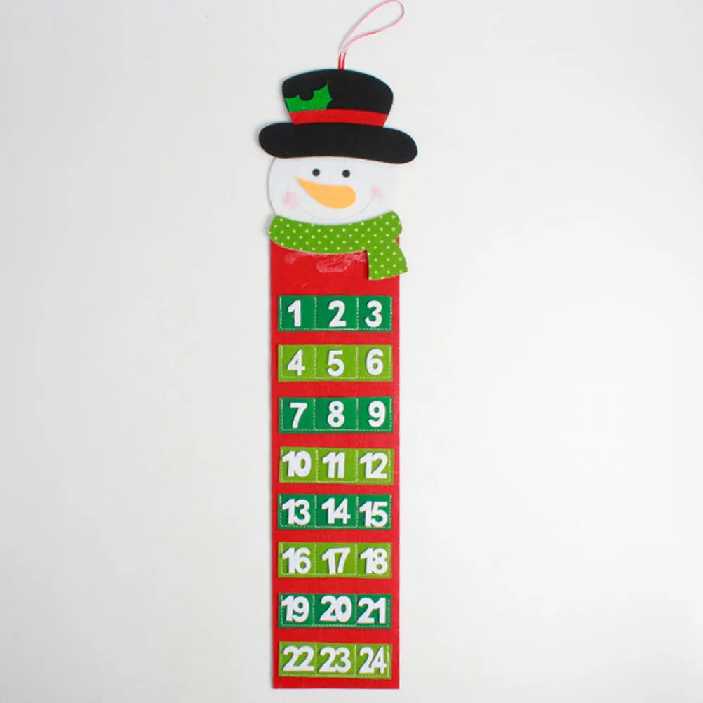 

Christmas Calendar Pendant Non-Woven Fabric Hanging Ornament for Office Living Room Bedroom Christmas Tree Decoration