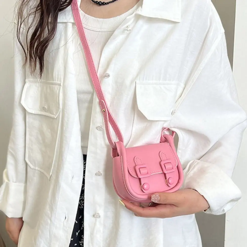 

Сумка через плечо, элегантная мини-седло, искусственная кожа, французская маленькая квадратная сумка ярких цветов, женская сумка для губной помады в стиле ретро