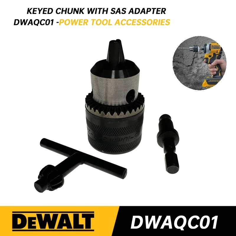 DEWALT DWAQC01 Key Drill Chuck Thread Quick Change Adapter SDS 1/4\