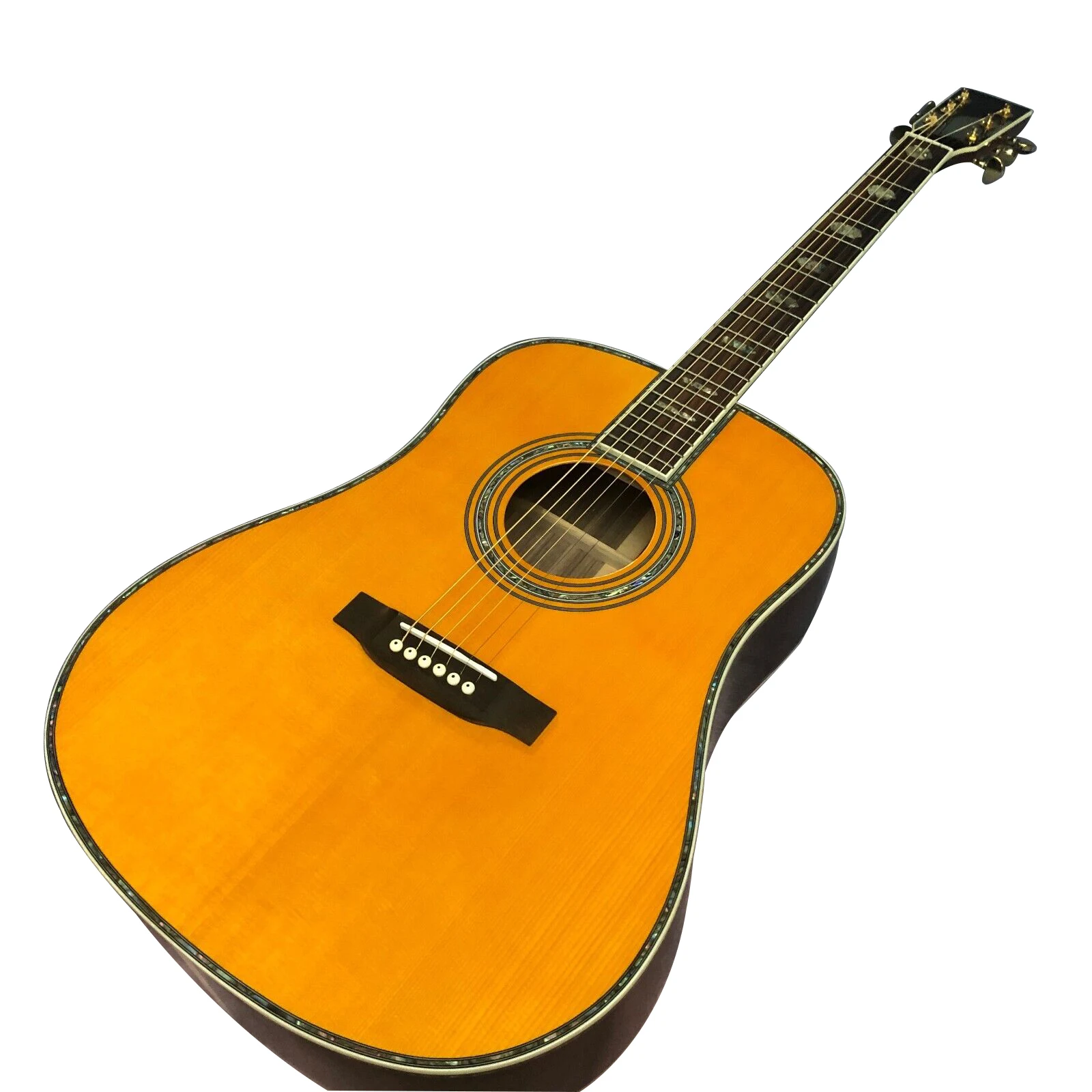 

Good-41 "D45 Series Solid Wood Polished Surface Yellow Acoustic Guitar