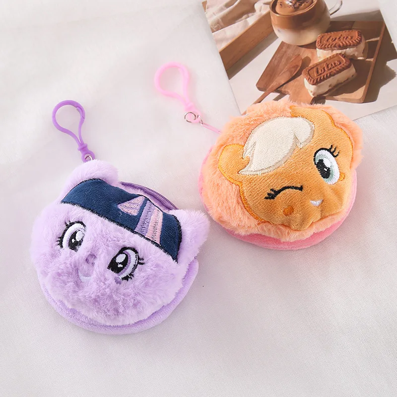 Nowa Kreskówkowa Urocza Kawaii Pluszowa Portmonetka My Little Pony Kreskówkowy Brelok Zawieszka Zapinana na Zamek Torba do Przechowywania Zabawka Prezent